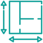Platzbedarf Symbol